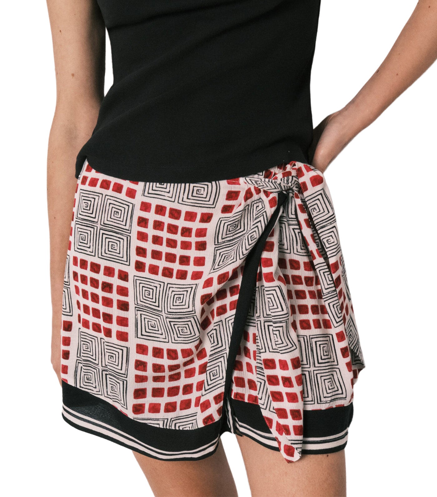 Top and Skort Set Black