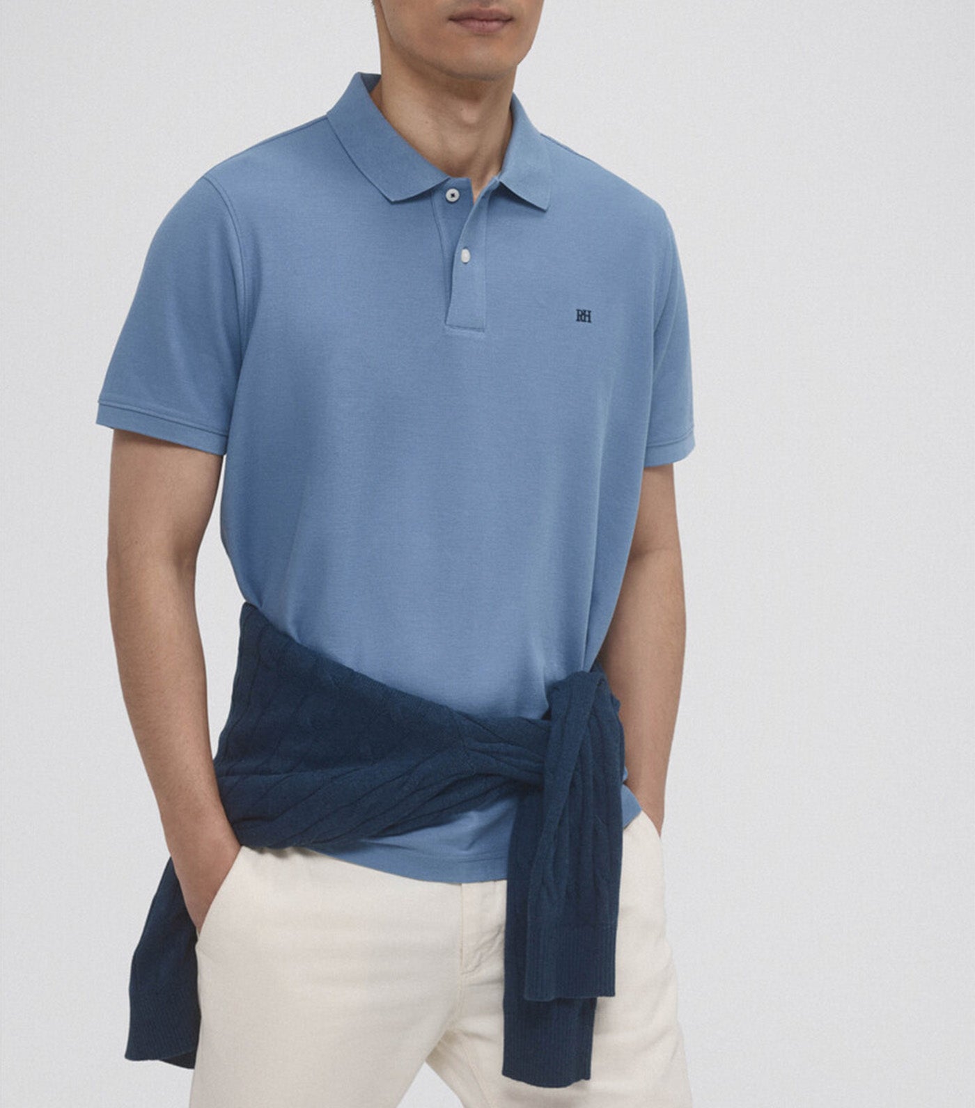 Basic Pique Polo Blue