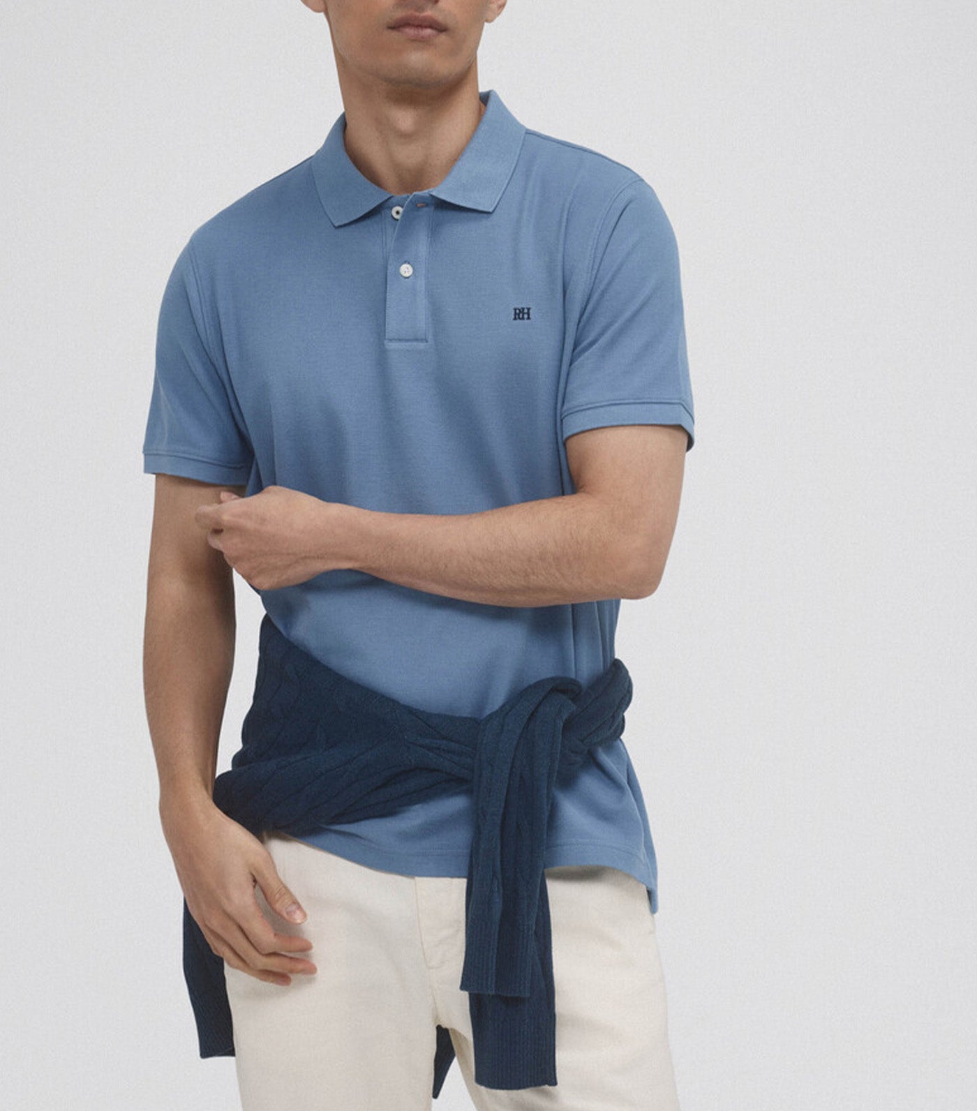 Basic Pique Polo Blue