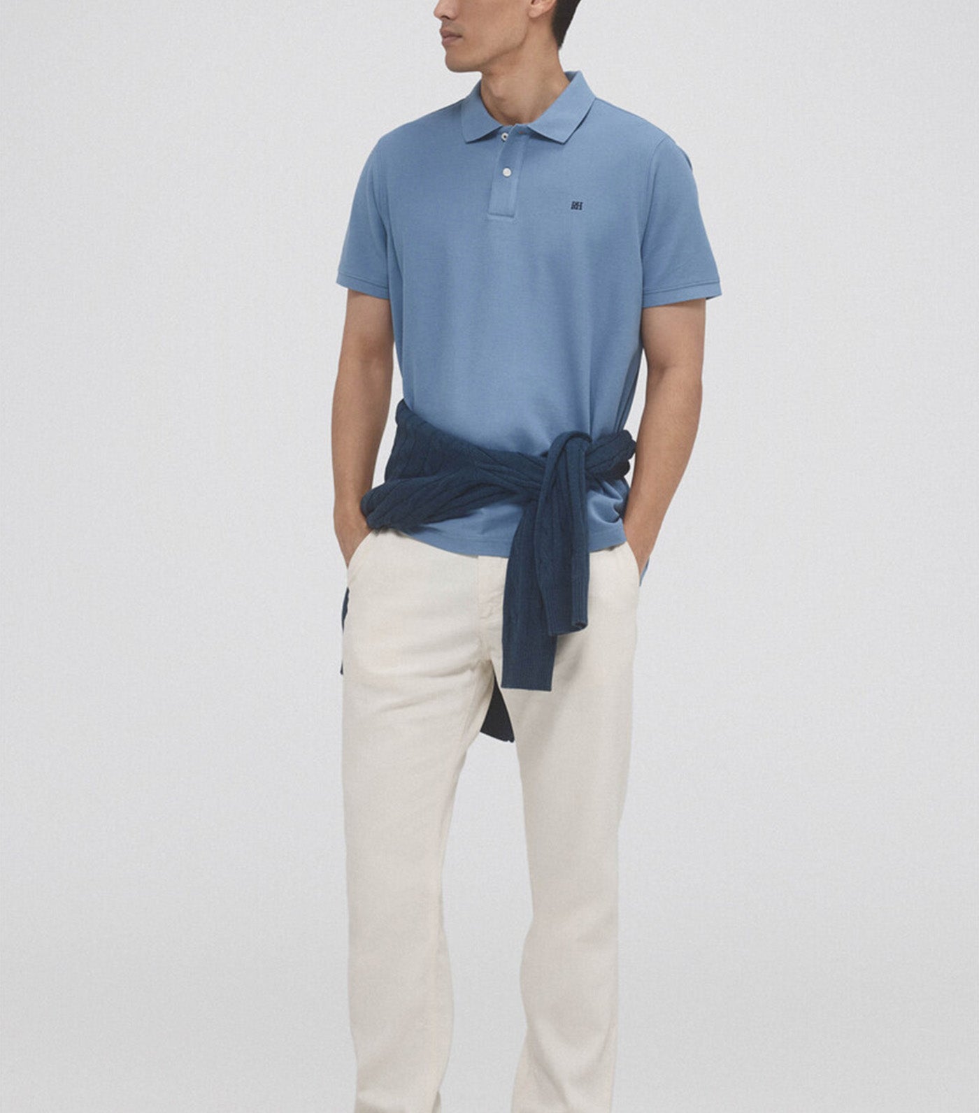 Basic Pique Polo Blue