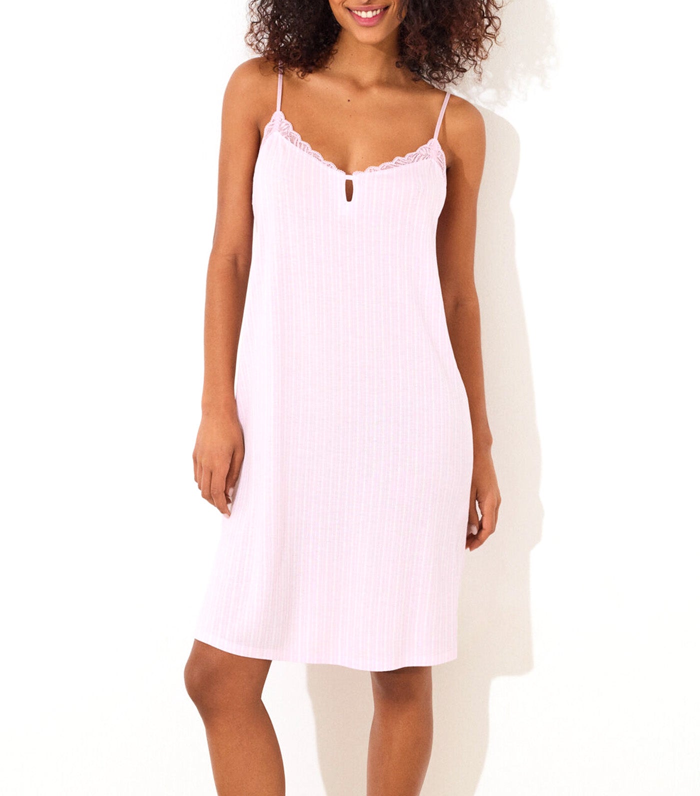 Viscose Short Nightgown Pink