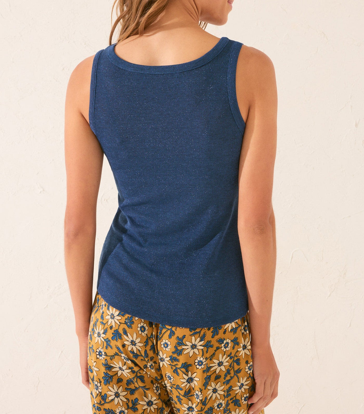 Lurex Ribbed Vest Top