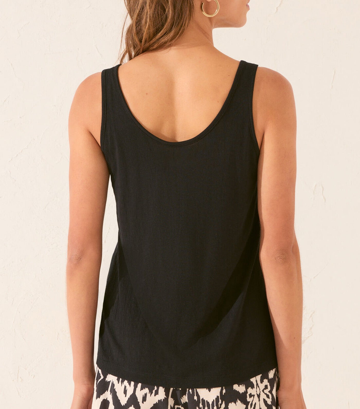 Viscose Vest Top Black