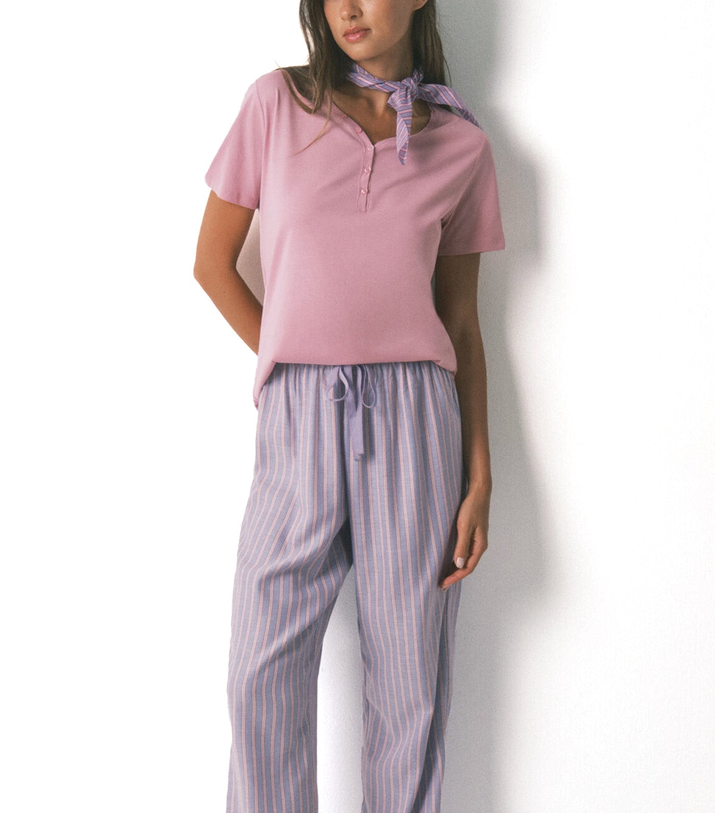 Women'secret Brushed Cotton Short Sleeve T-Shirt Pink