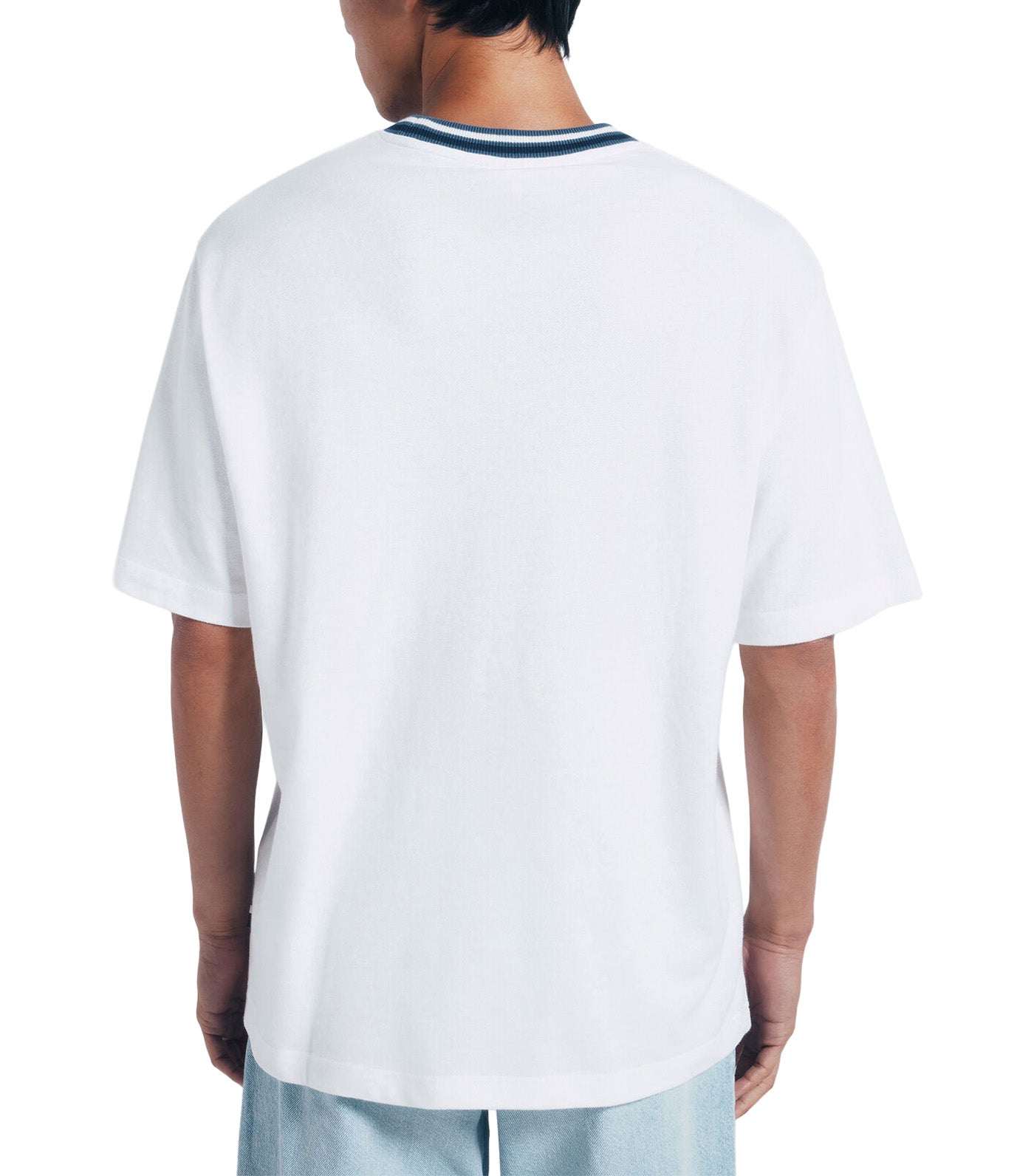 Piqué Tipping T-Shirt White