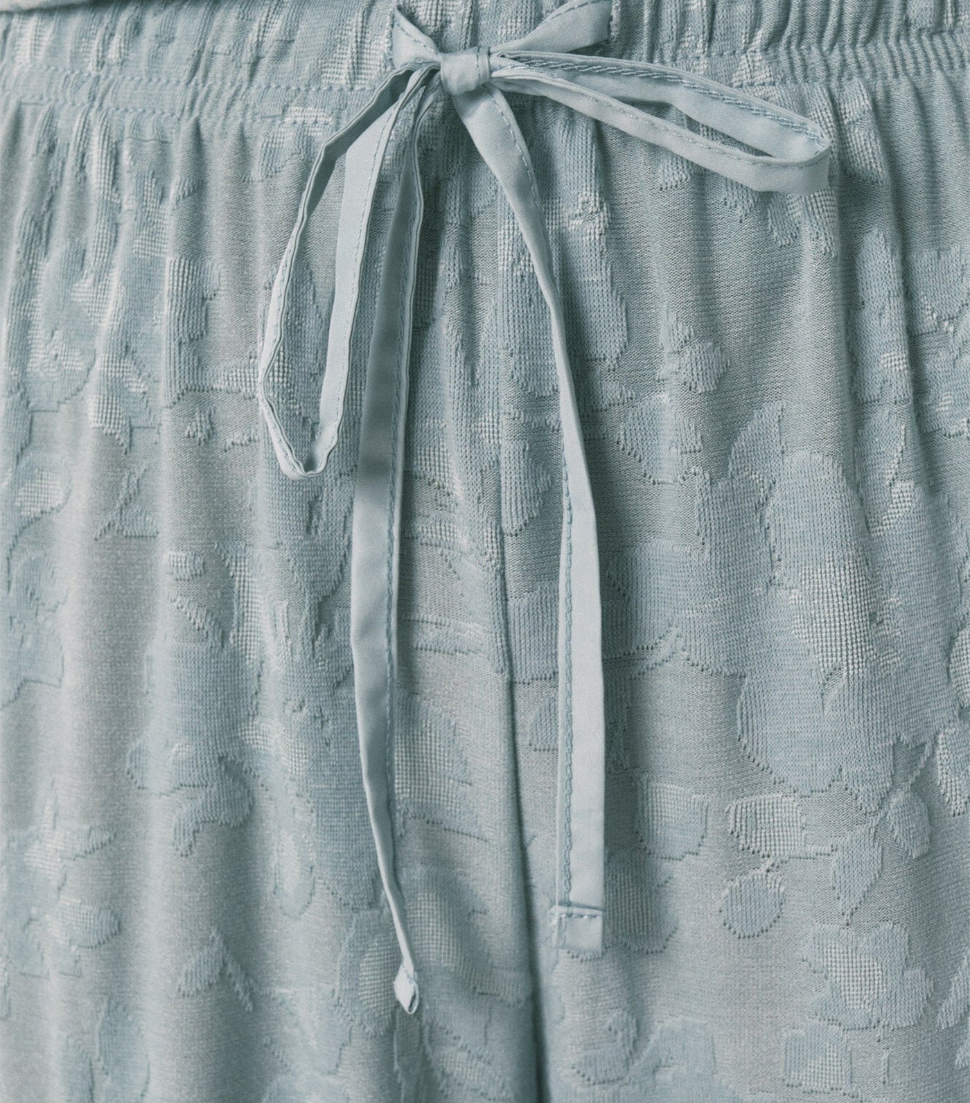 Long Floral Jacquard Classic Pyjamas Green