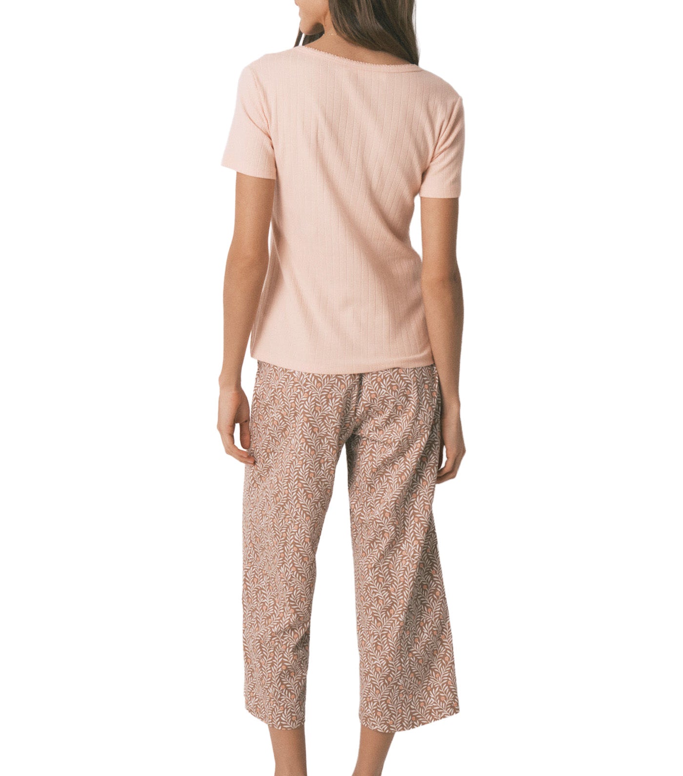 Cotton Print Capri Pajamas Orange
