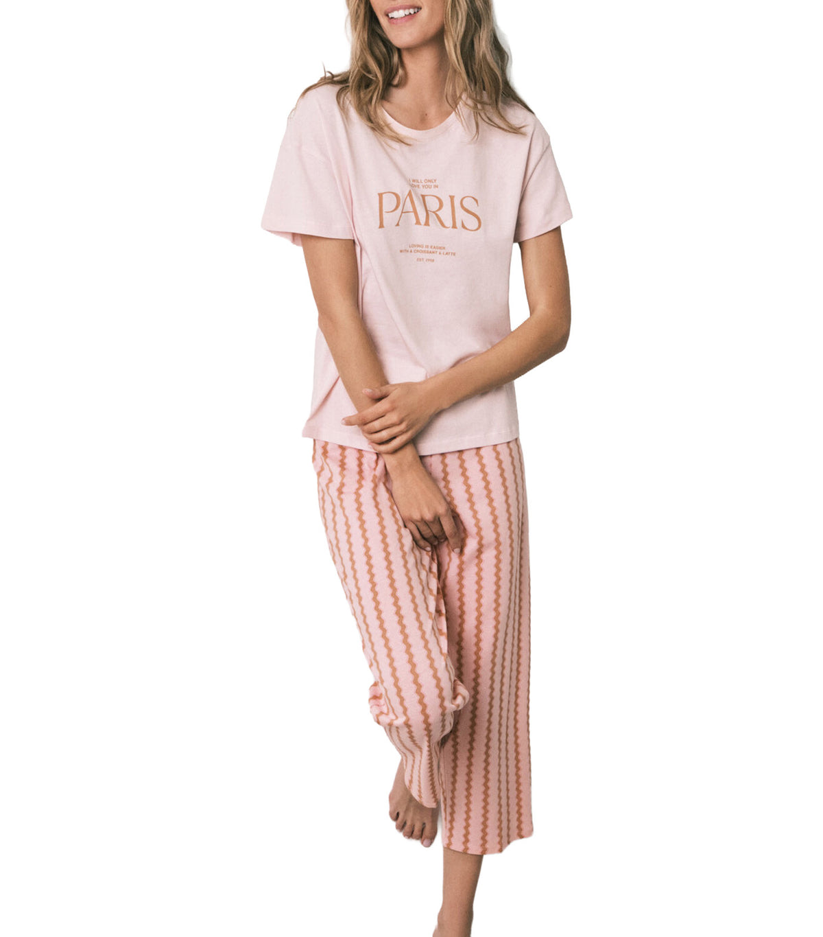 Cotton Short Pajamas Pink