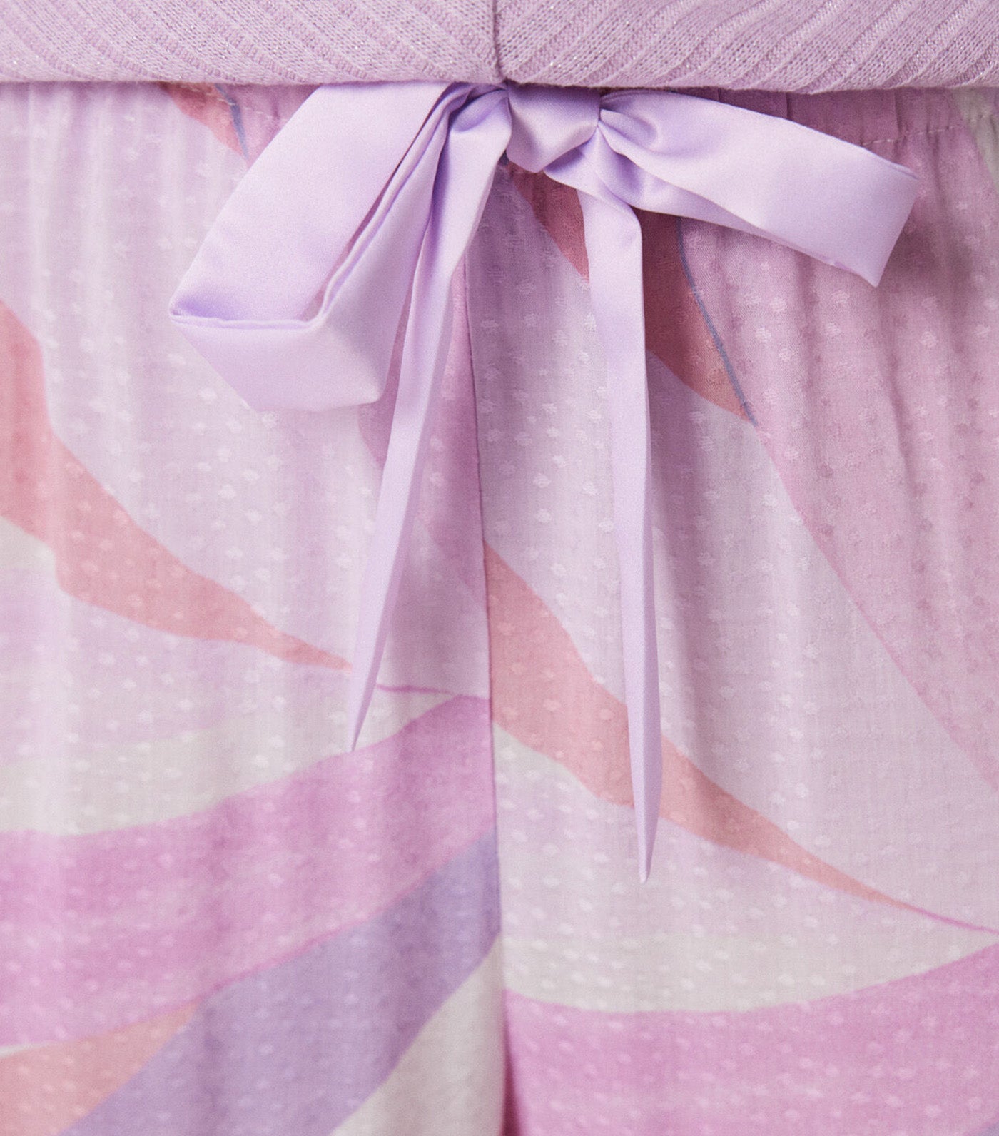 Geometric Print Capri Pajamas Purple