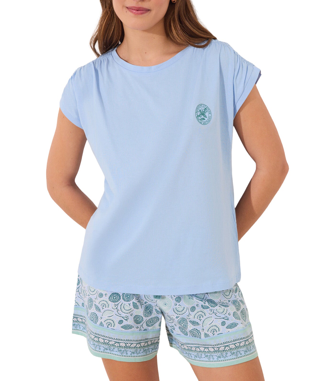 Short Pajamas Medium Blue