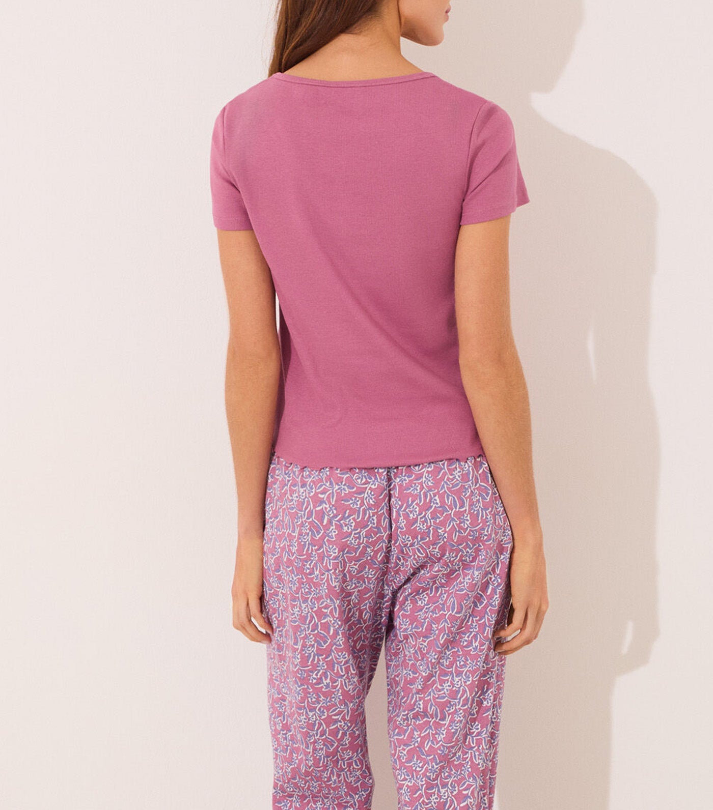 Cotton Short-Sleeves Pajamas Pink