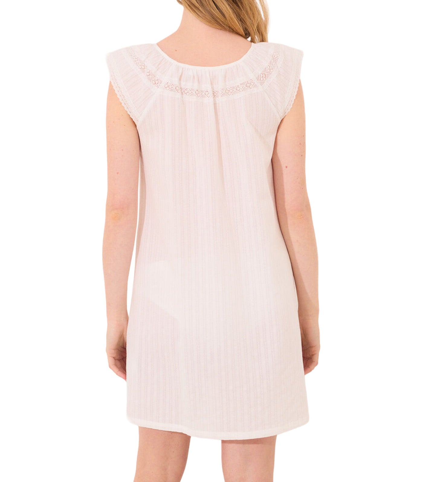 Short Maternity Nightgown Ivory