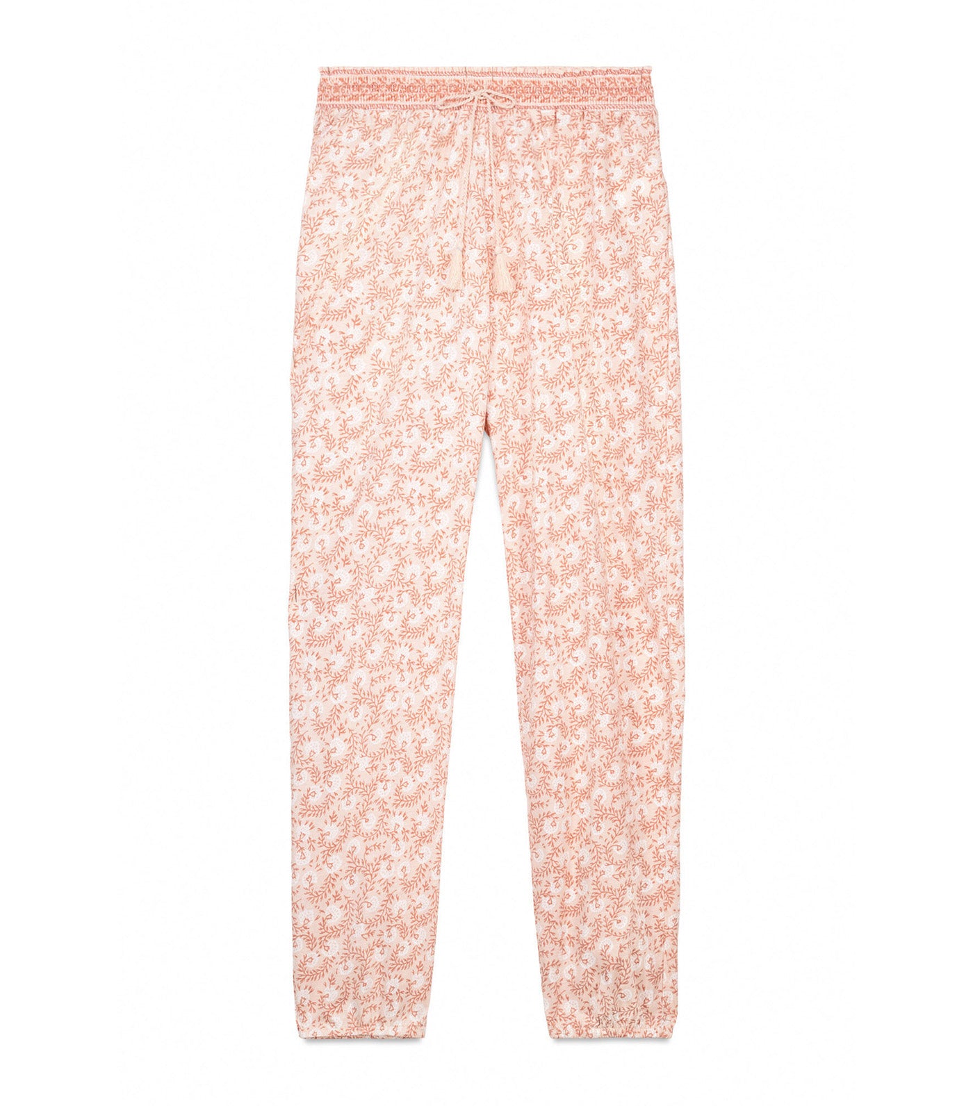 Skinny Trousers Flowers Orange