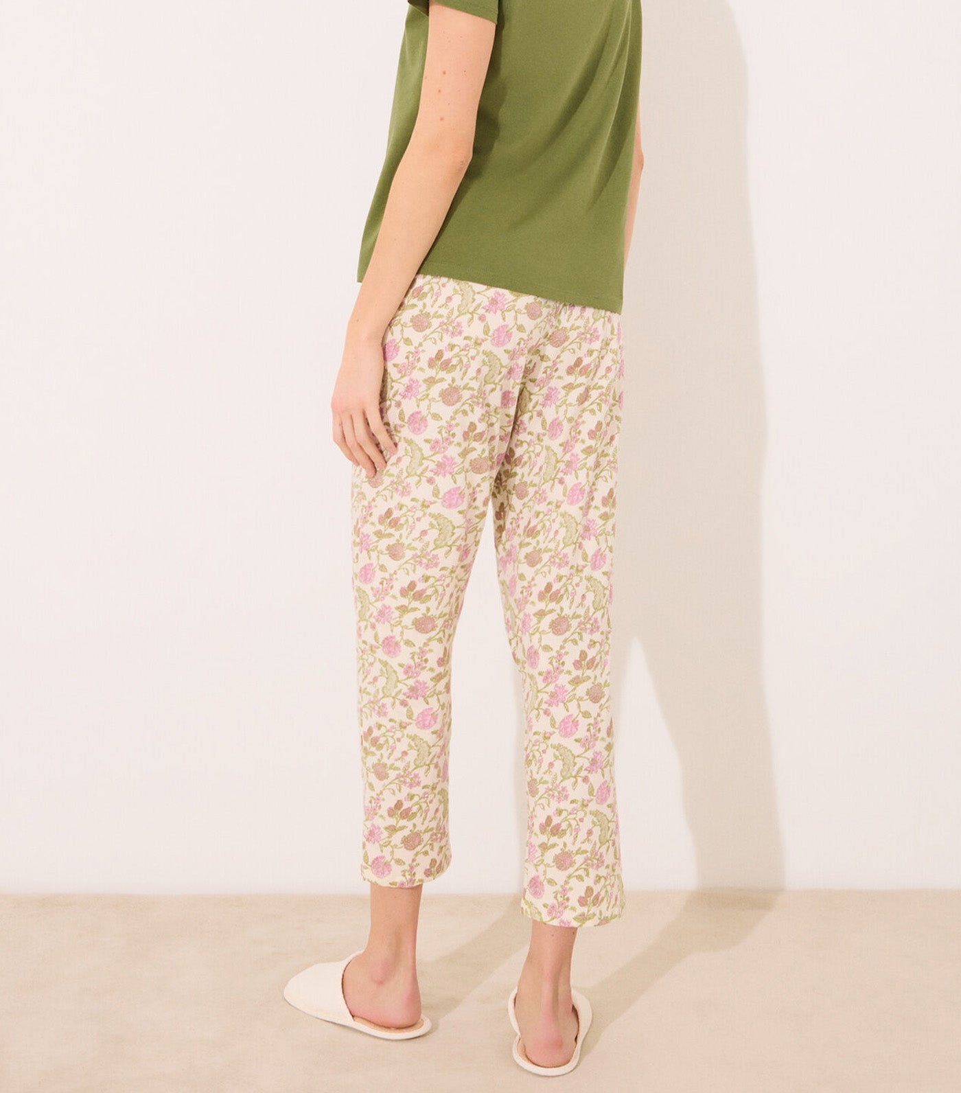 Long Carrot Trouser Cotton Flowers Multi