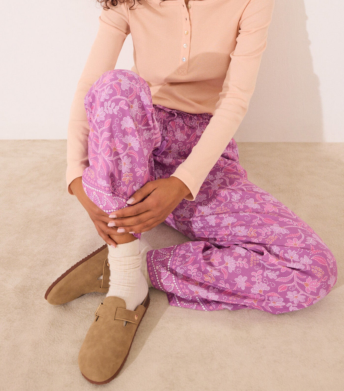 Long Pajamas Trouser Purple/Lilac