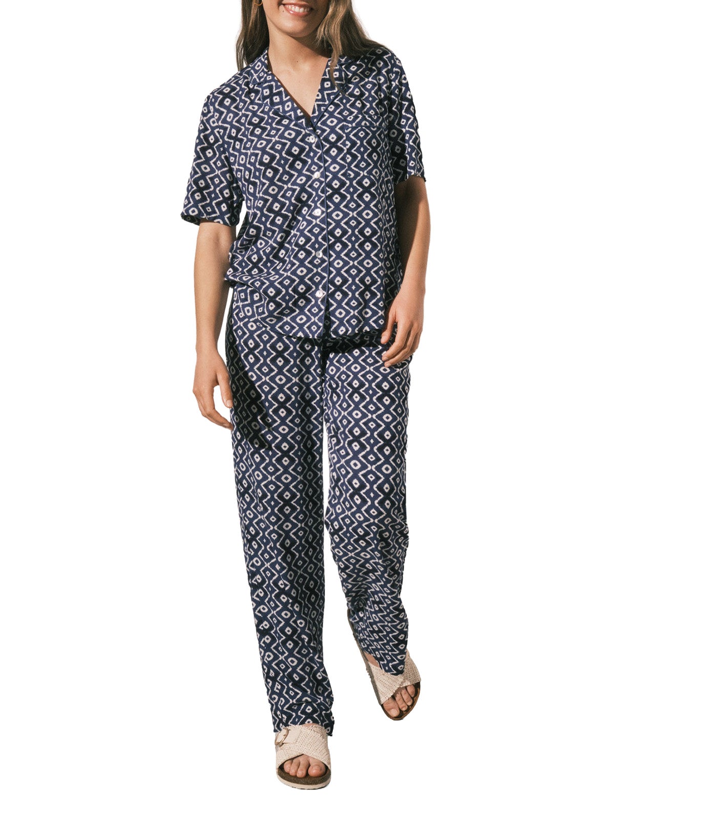 Printed Classic Pajamas Blue