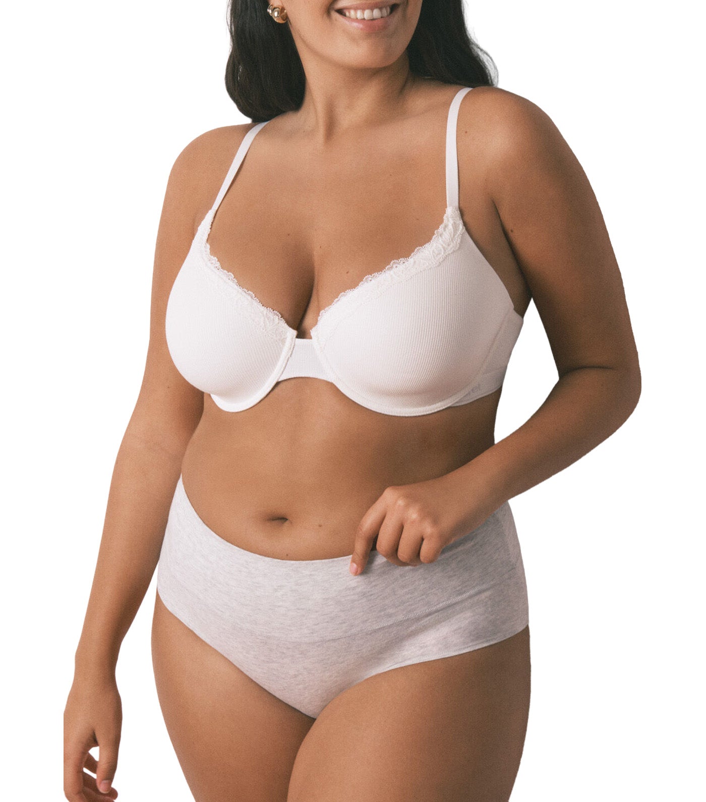 Classic High-Waisted Brief Grey