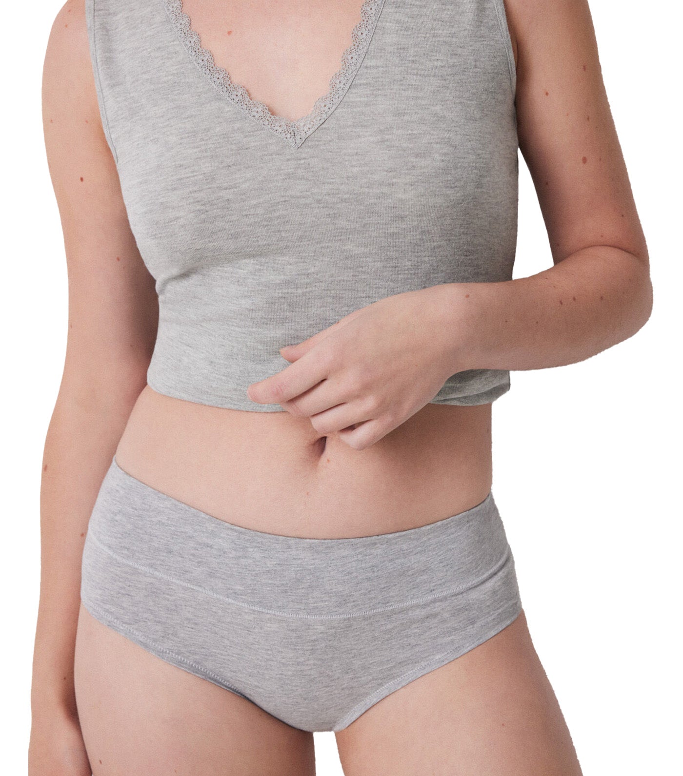 Classic High-Waist Briefs Gray