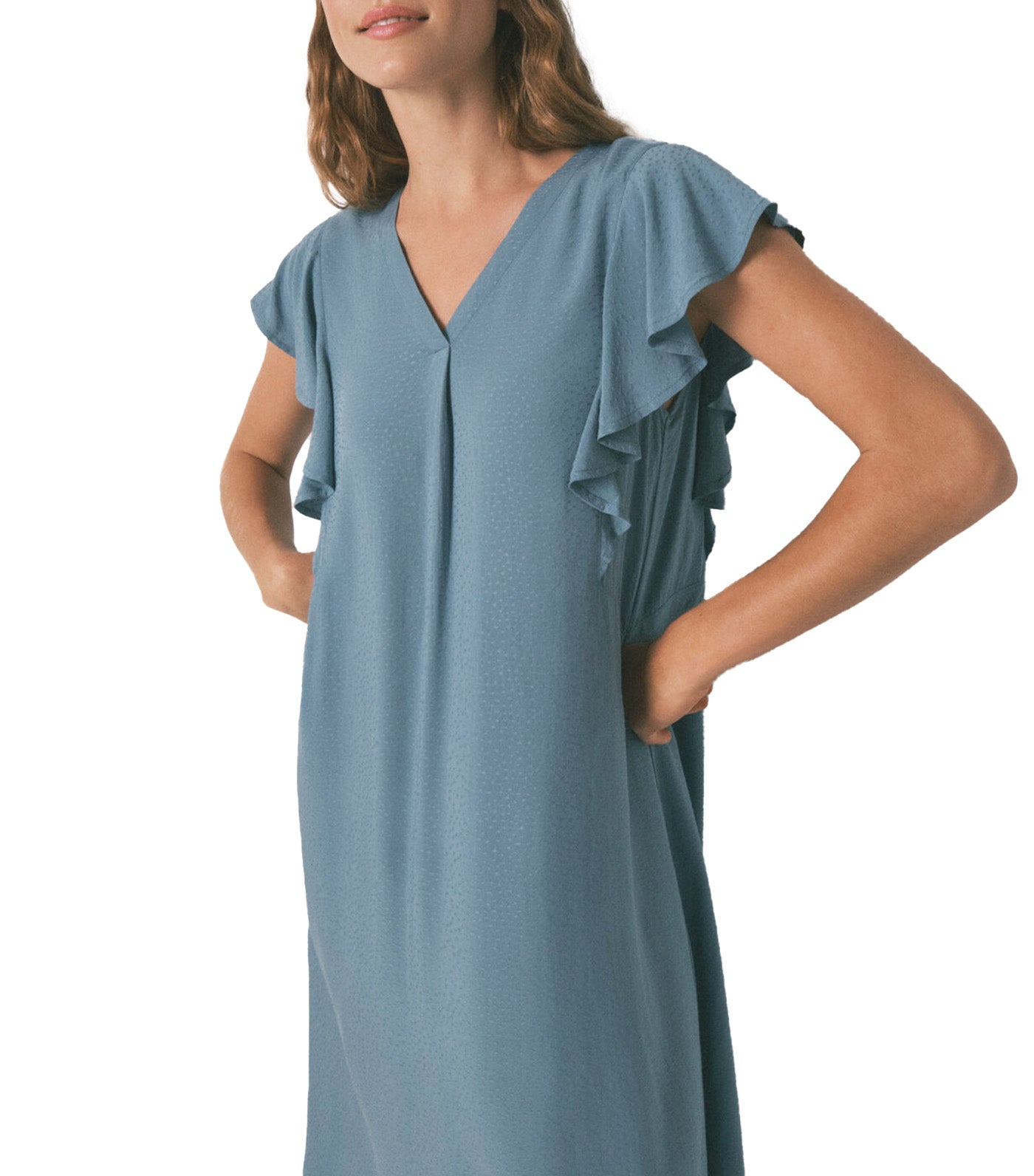 Loose Floral Midi Nightgown Green