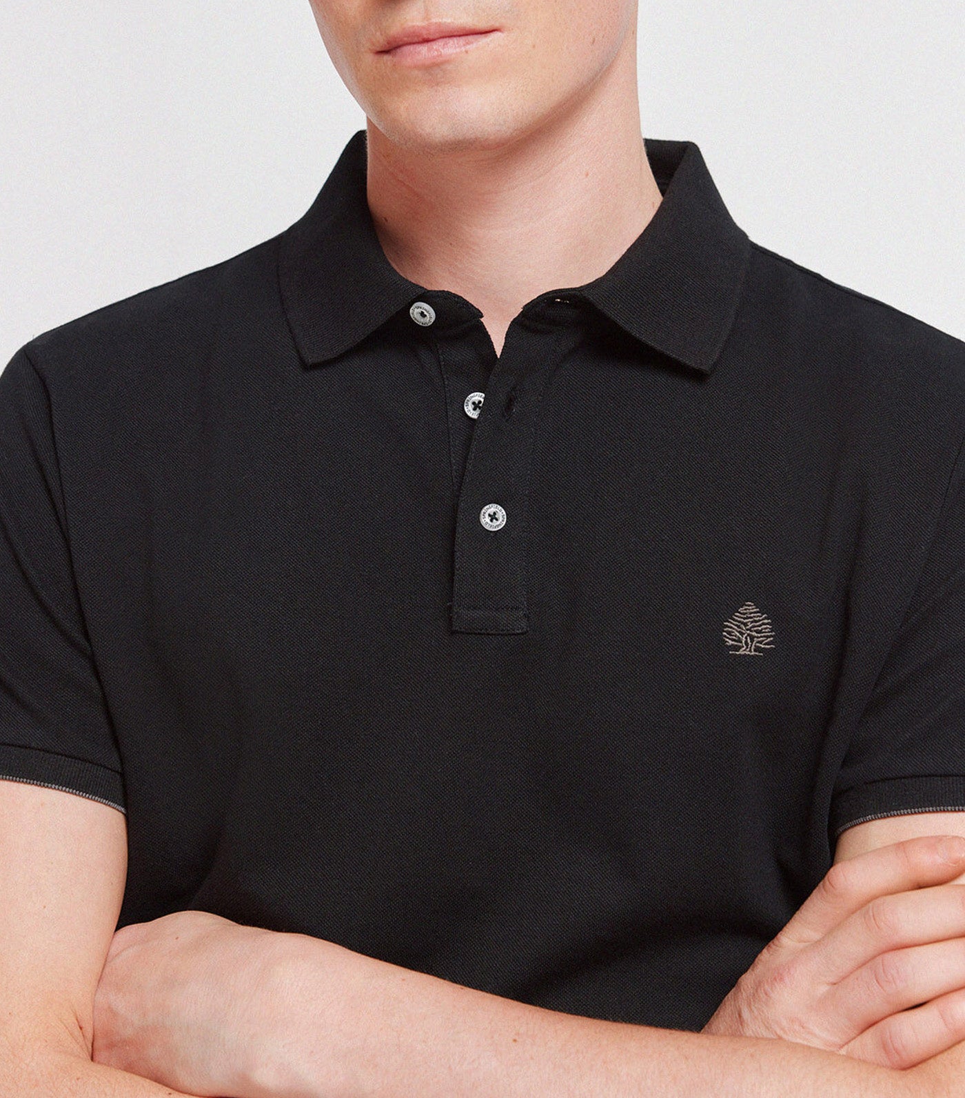Slim Fit Polo Shirt with Contrast Cuffs