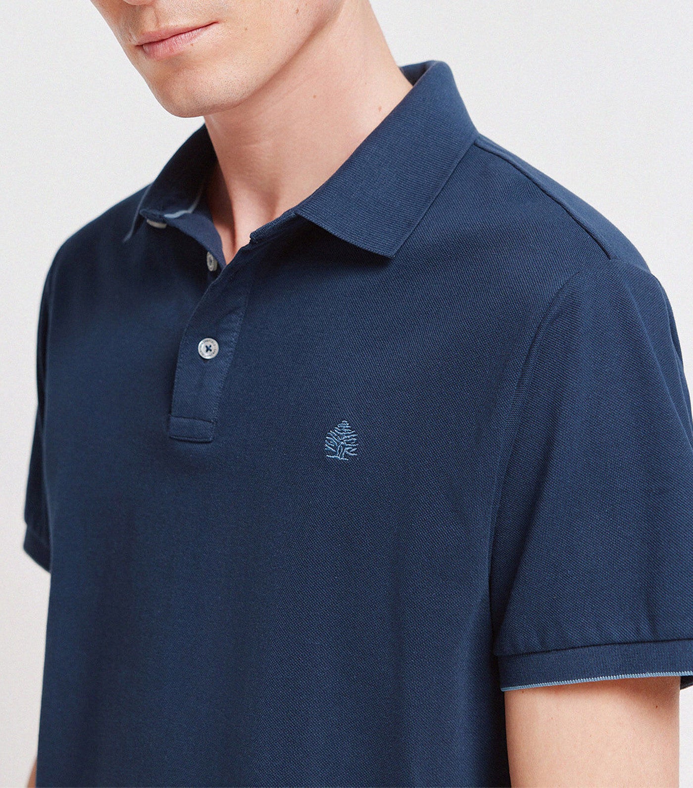 Slim Fit Polo Shirt with Contrast Cuffs