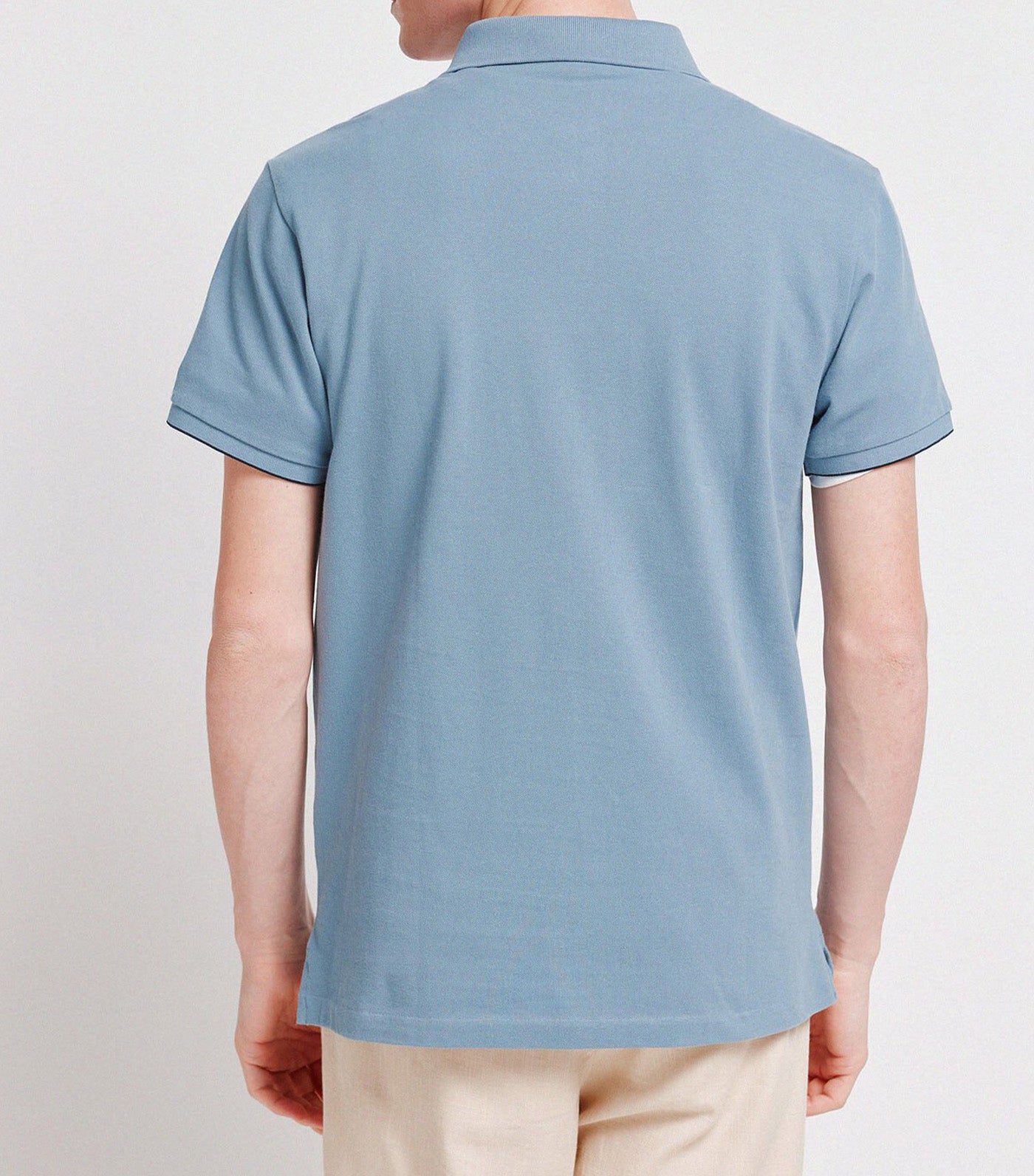 Slim Fit Polo Shirt with Contrast Cuffs