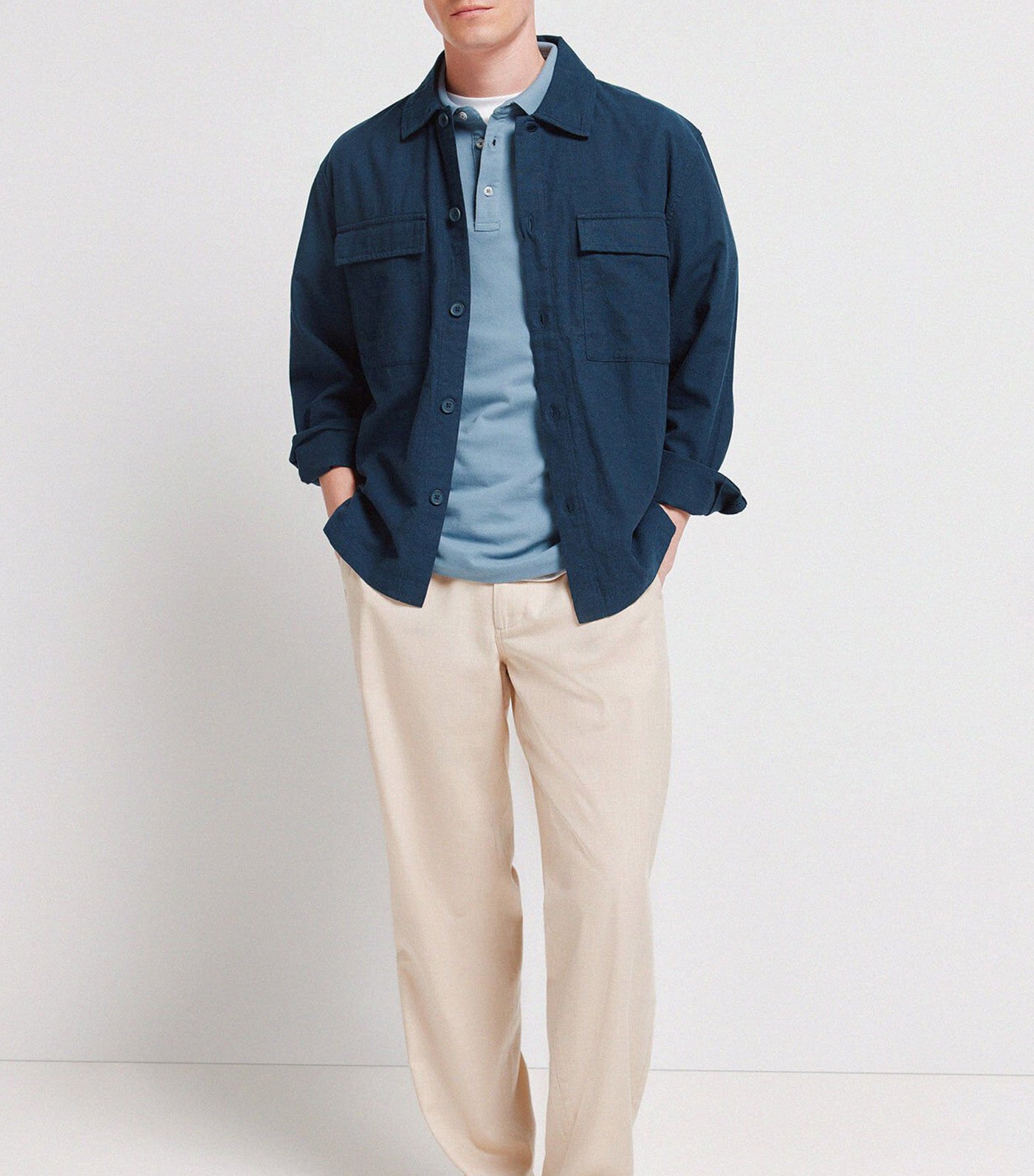 Slim Fit Polo Shirt with Contrast Cuffs