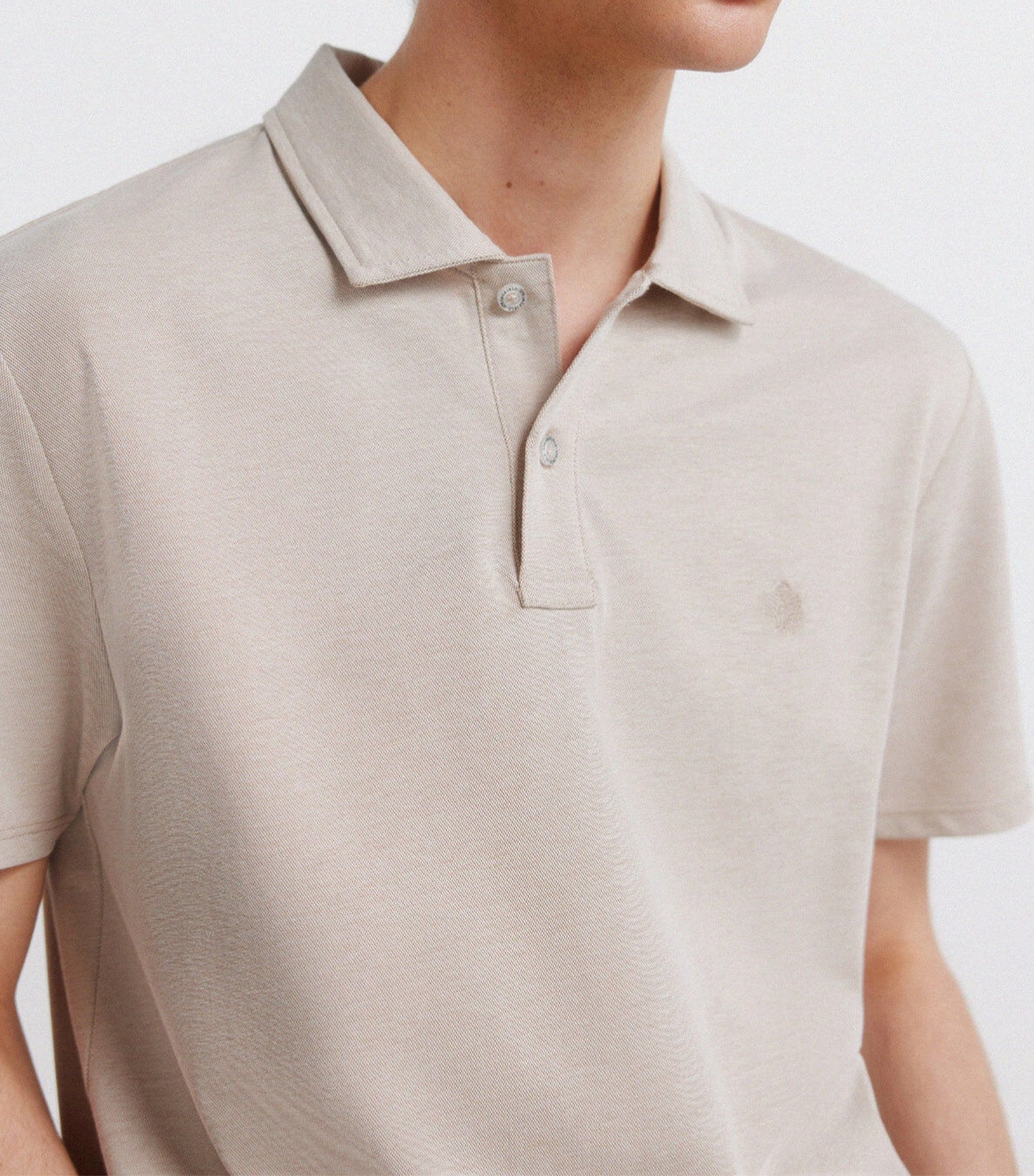 Slim Fit Polo Shirt Beige