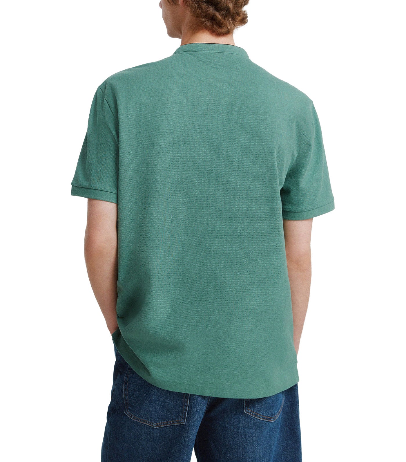 Slim Fit Polo Shirt with Mandarin Collar