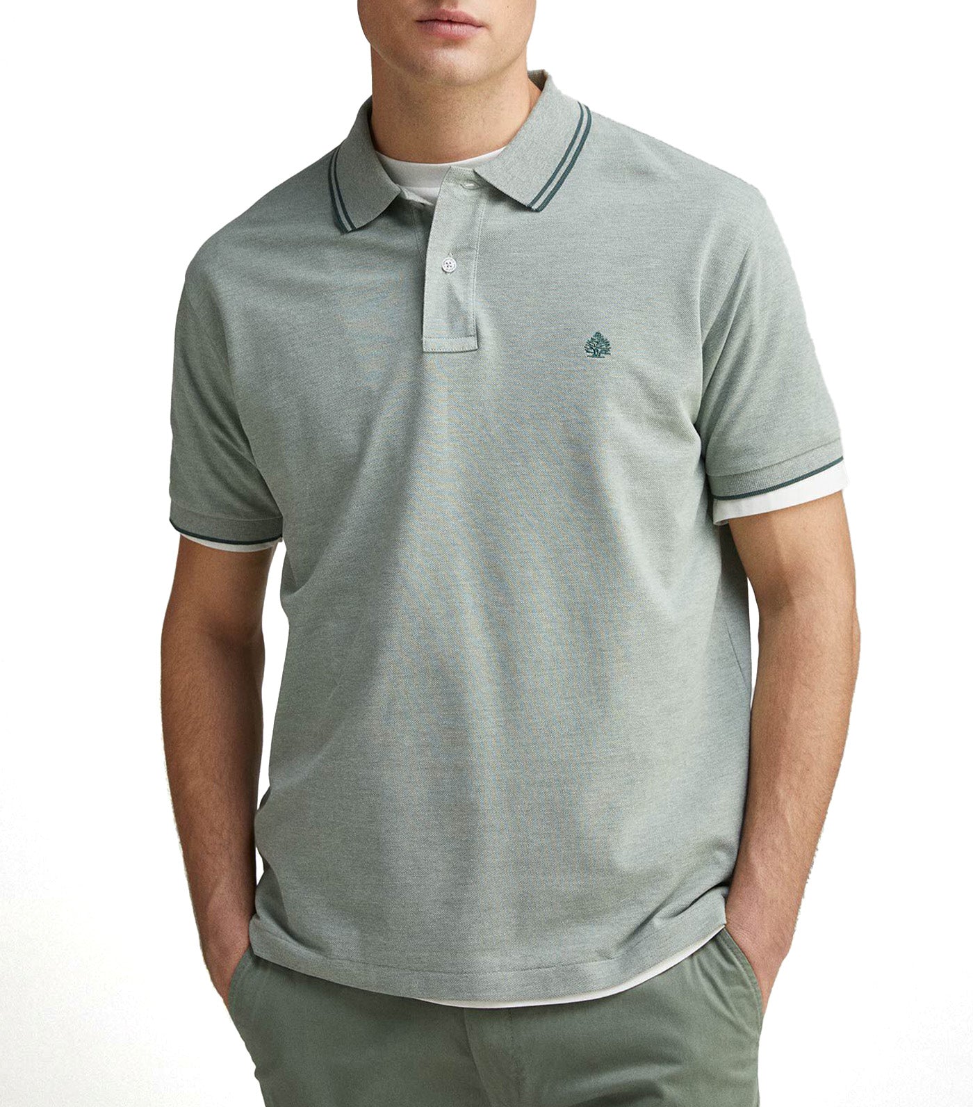Regular Fit Contrast Details Piqué Polo Shirt