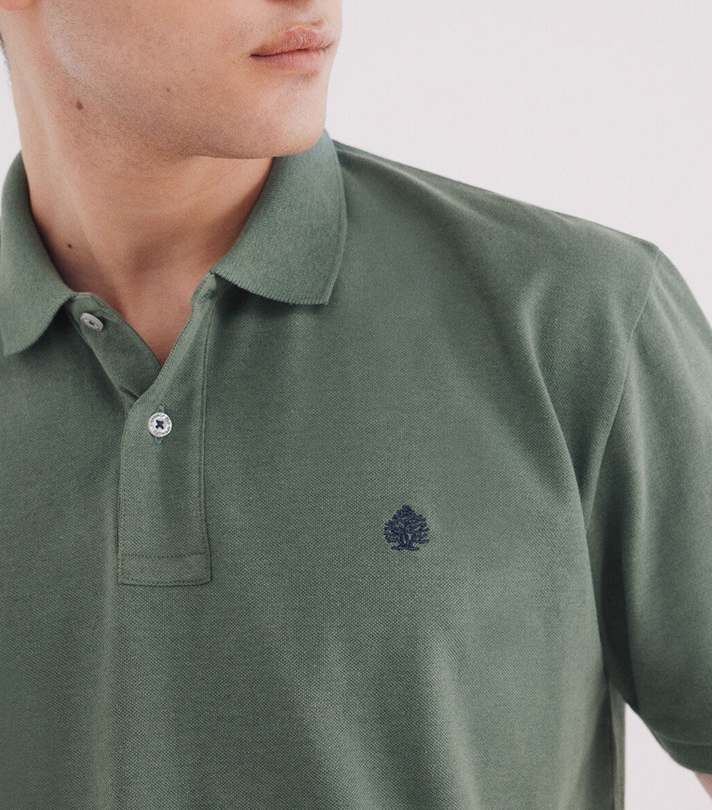 Springfield Basic Regular Fit Fantasy Piqué Polo Green