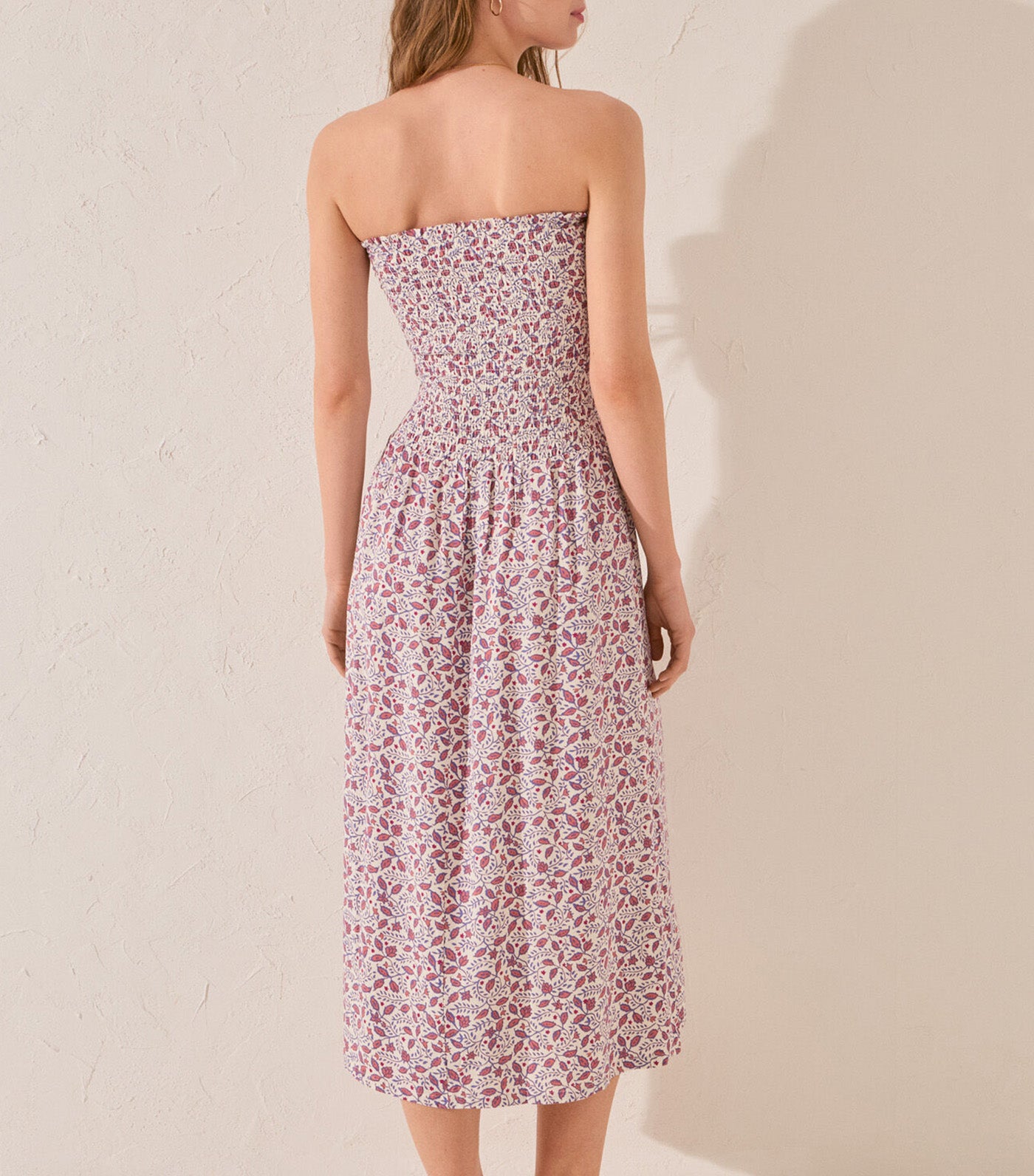 Long Viscose Dress Purple/Lilac Print