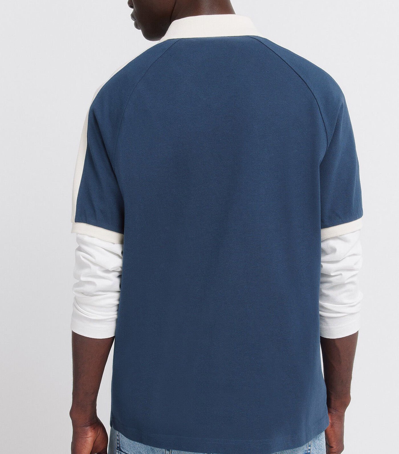 Regular Fit Contrasting Pique Polo Shirt Blue