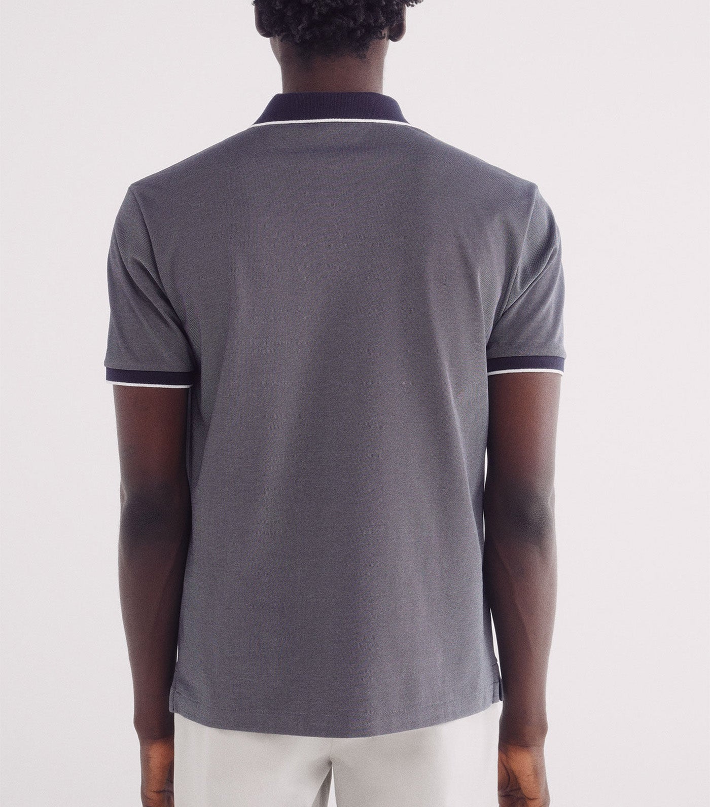 Springfield Oxford Polo with Contrast Collar Navy