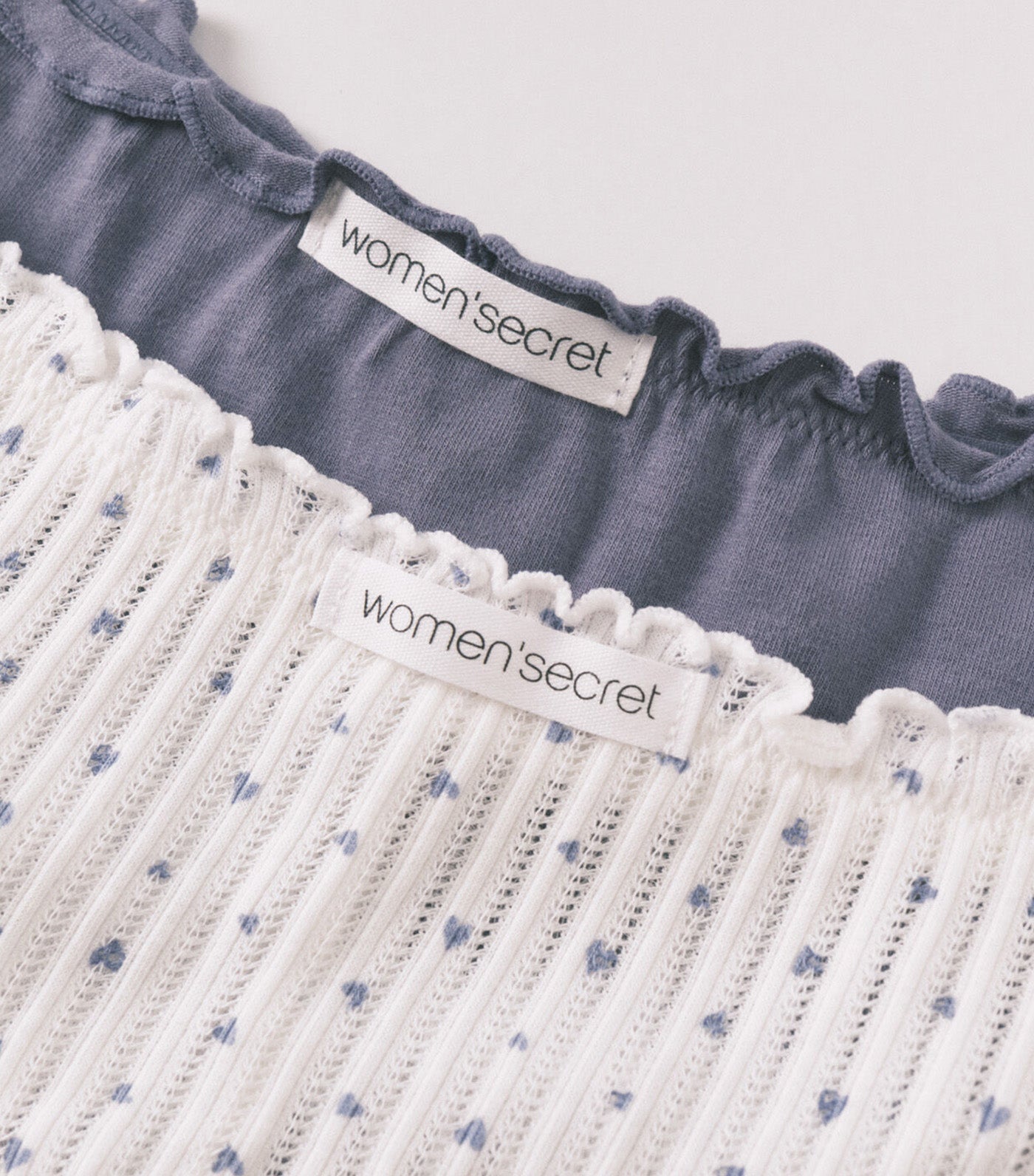 Print Cotton Wide-Cut 2-Pack Panties Blue/White