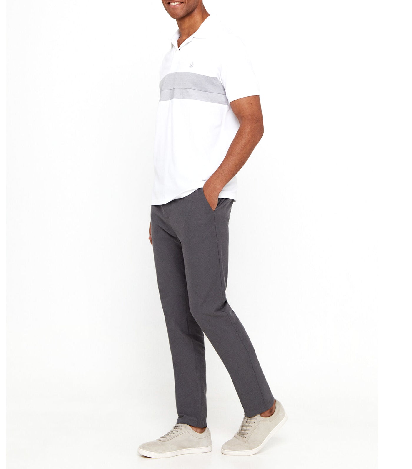 Pique Fancy Polo Shirt White