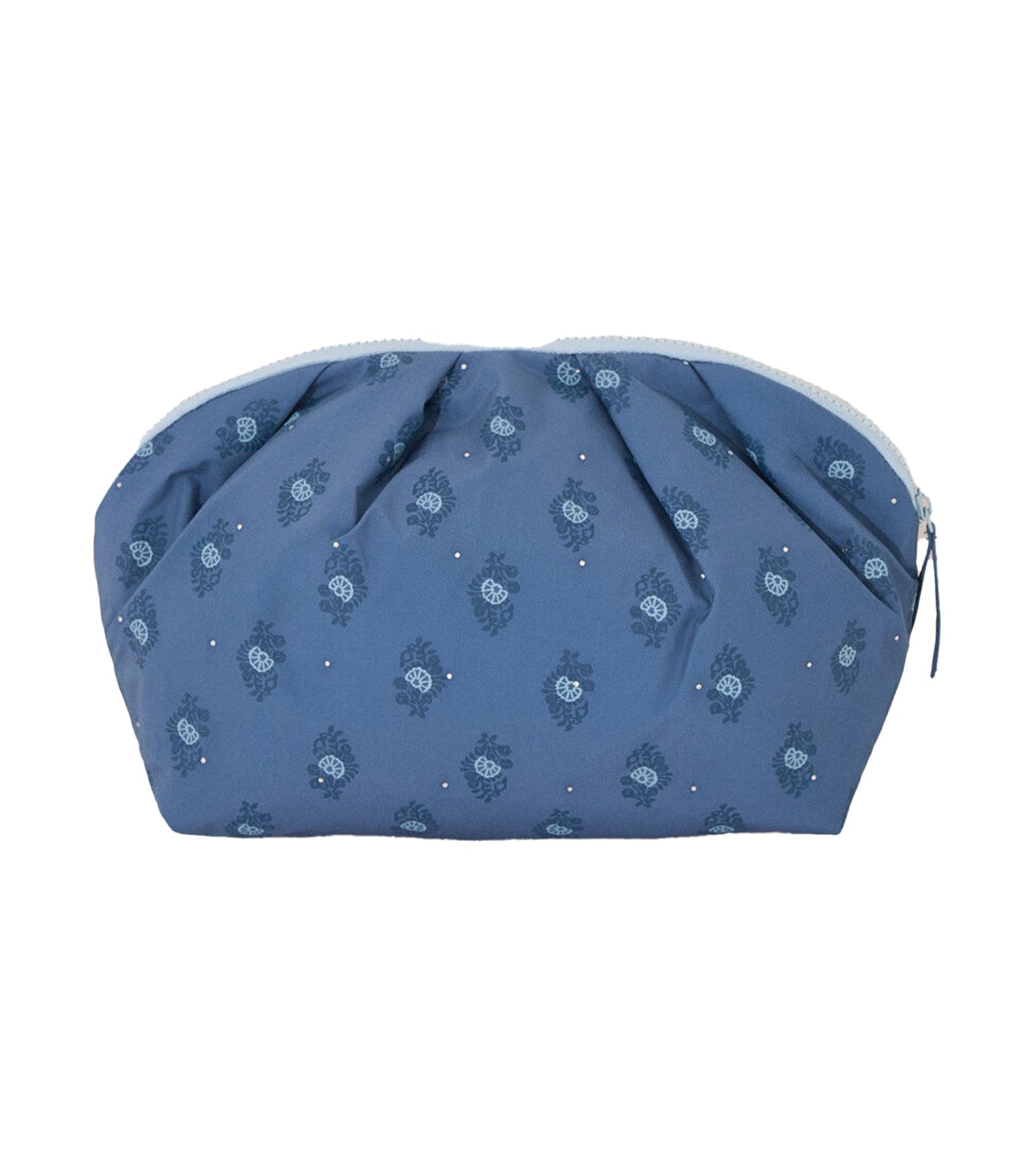 Large Quilted Print Vanity Case Blue