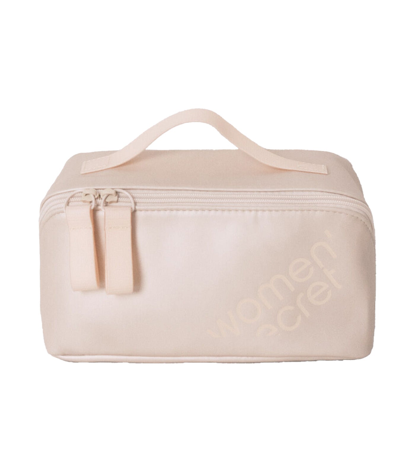 Small Metalized Rubber Vanity Case White