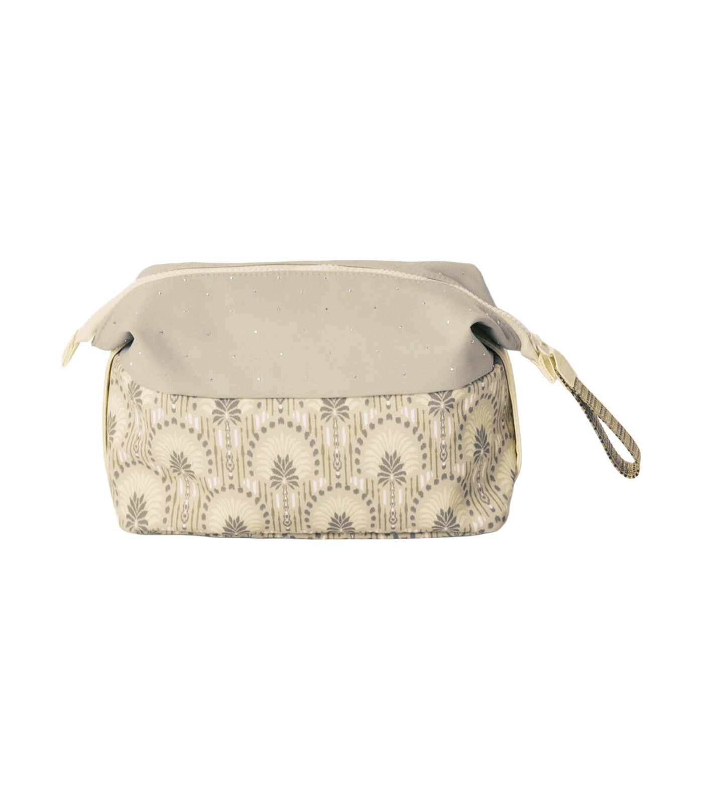 Satin Cosmetic Bag with Envelope Closure Light Khaki
