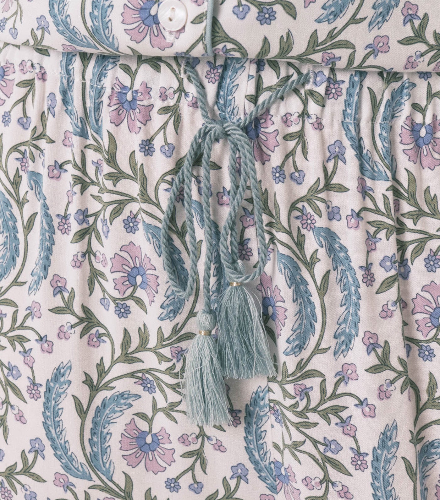 Long Floral Classic Pyjamas Green