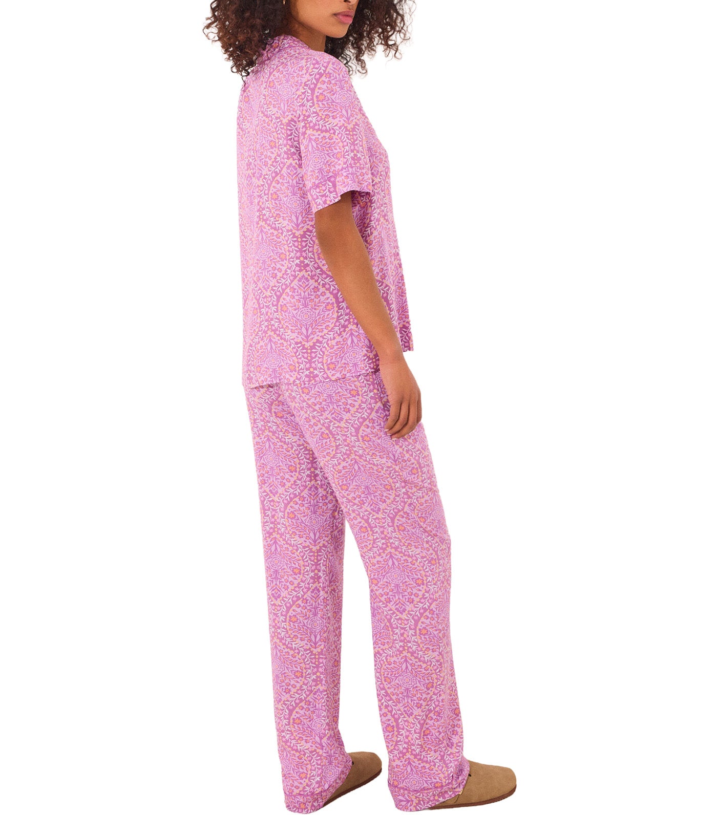 Viscose Boho Print Classic Pajamas Purple/Lilac