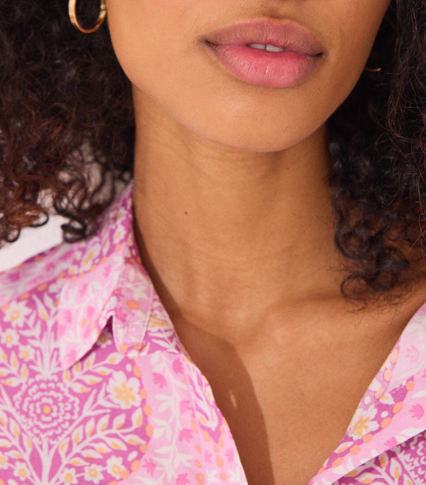 Viscose Camisole with Allover Boho Print Pink