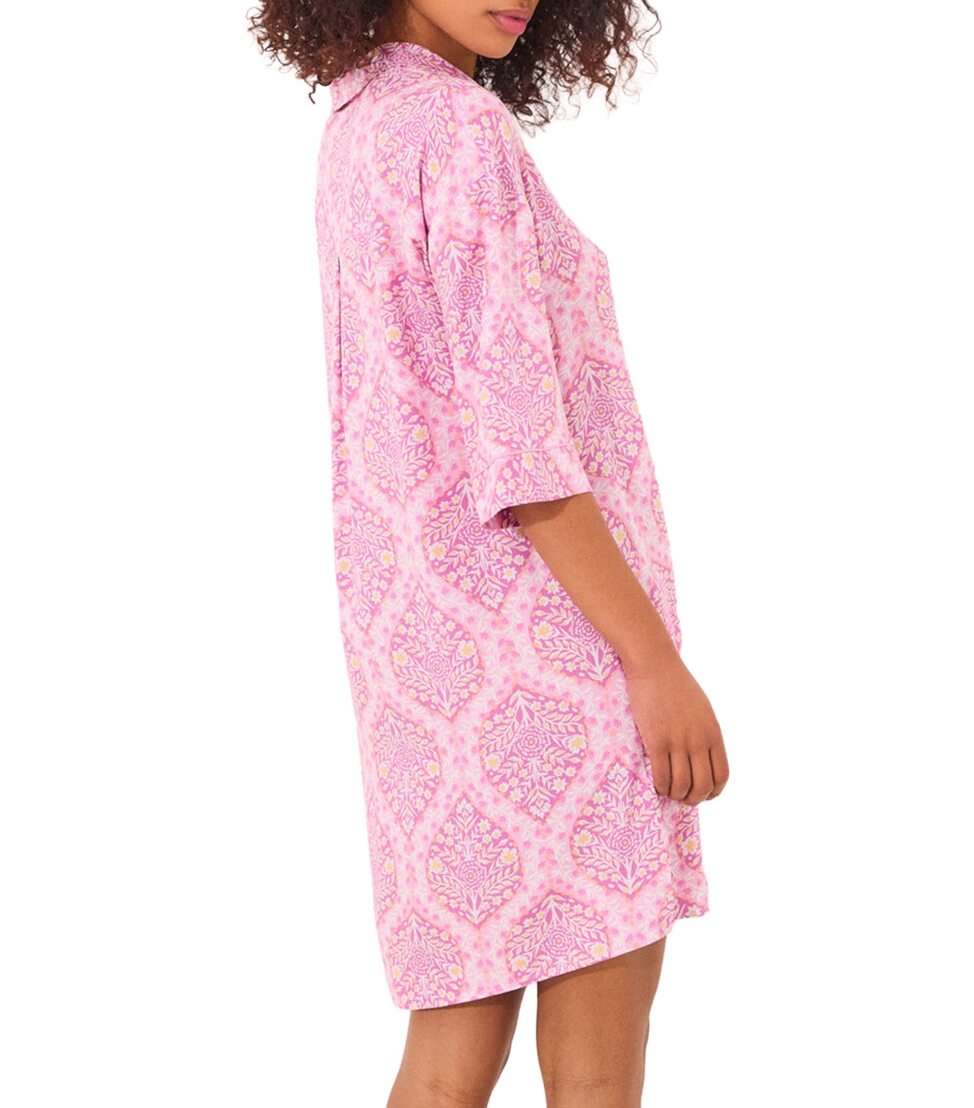 Viscose Camisole with Allover Boho Print Pink