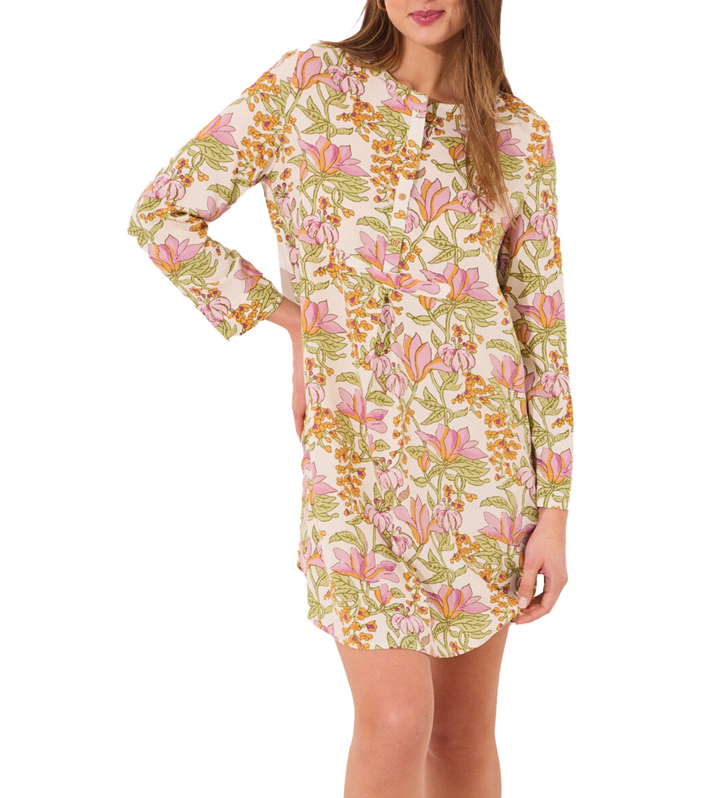 Flower Print Viscose Camisole White