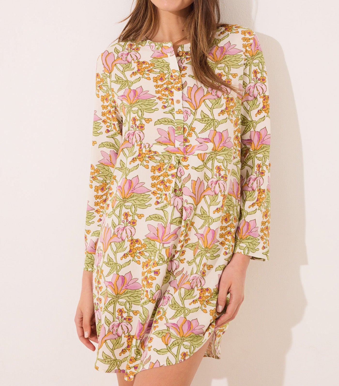 Flower Print Viscose Camisole White