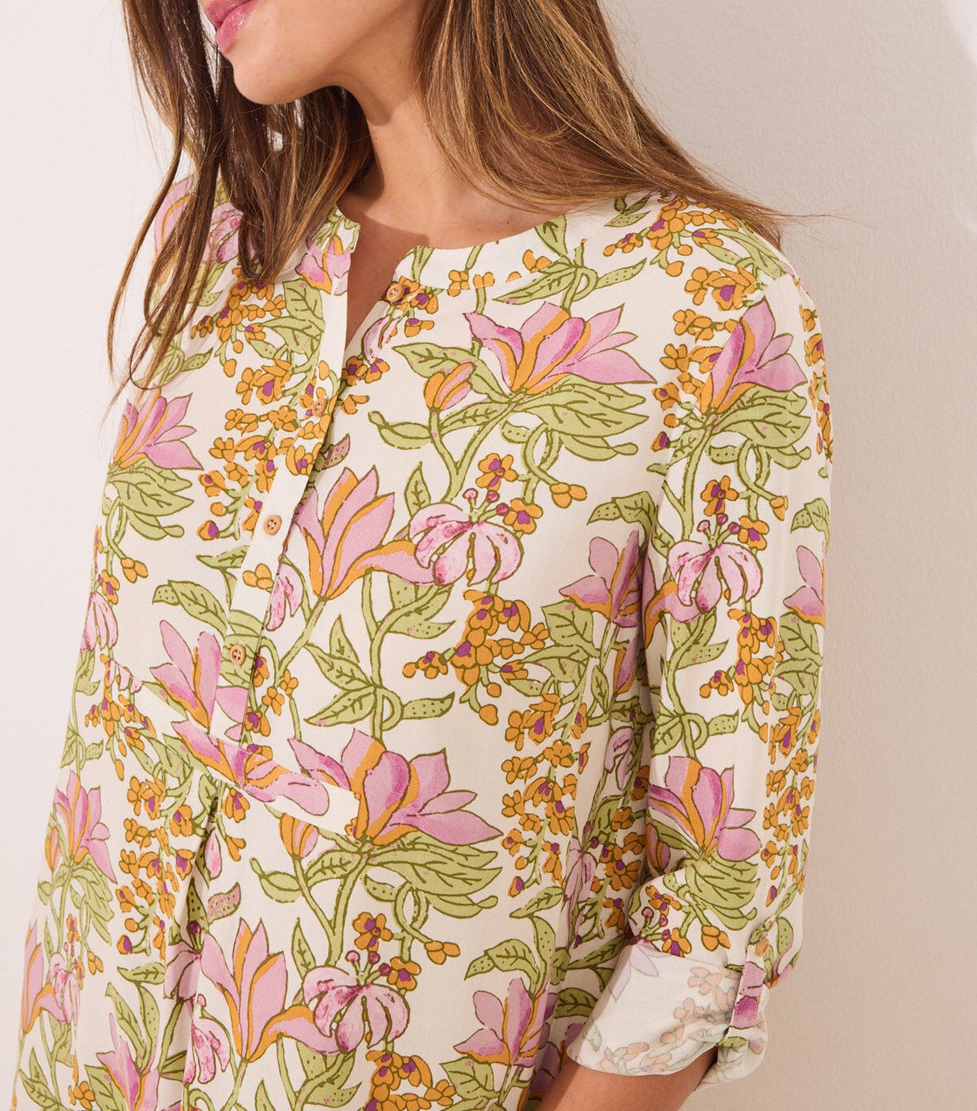 Flower Print Viscose Camisole White