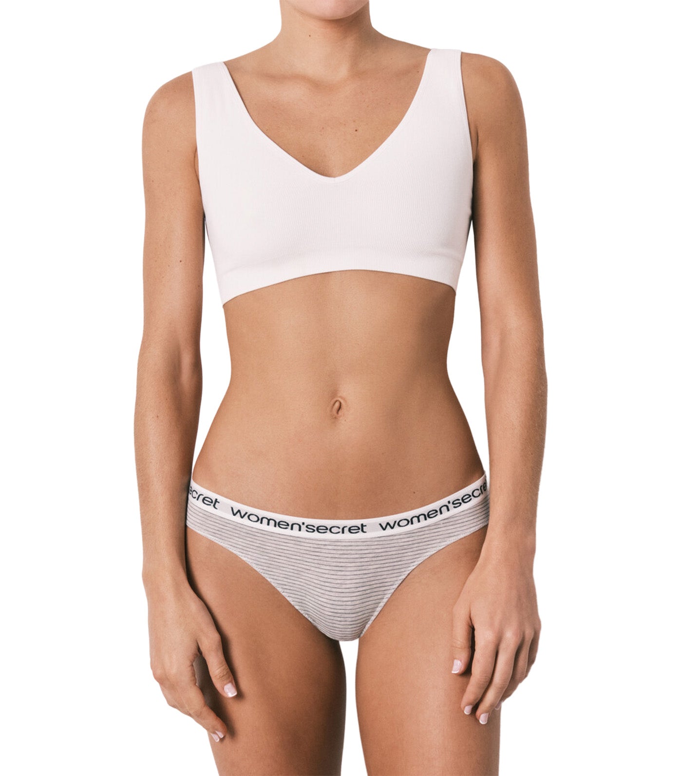 Set of 7 Classic Cotton Striped Briefs with Logo