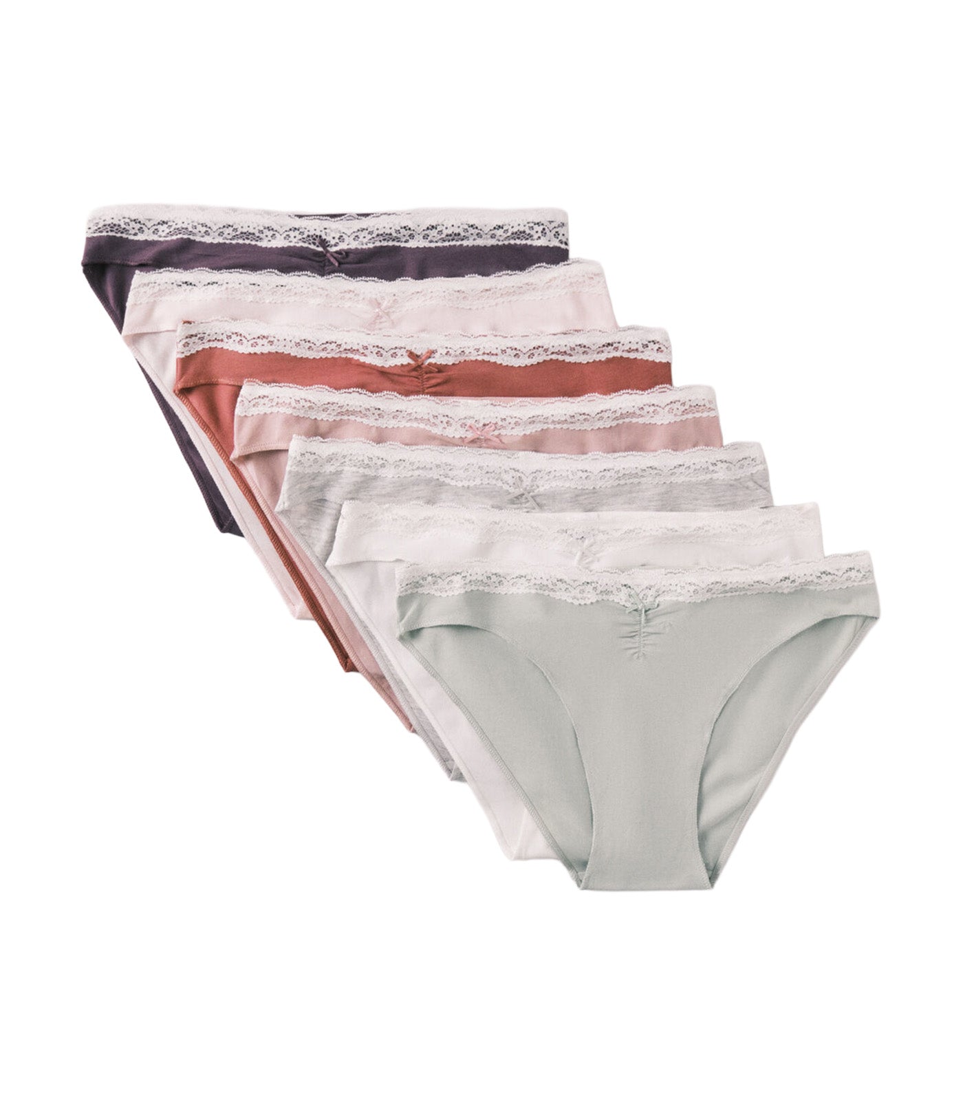Classic Cotton Panties with Lace and Bow