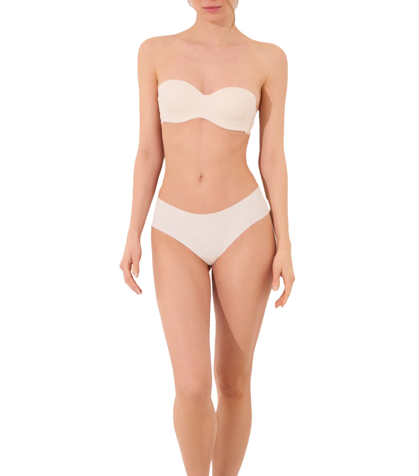 Brazilian Wide Panty in Microfibre Lace Ivory