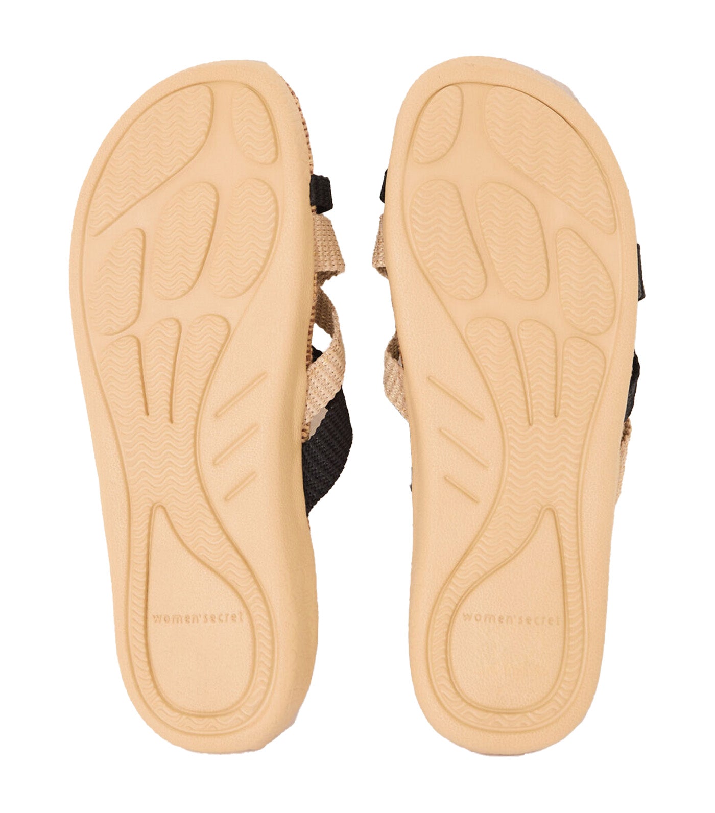 Raffia Sandals with Crisscross Straps Brown